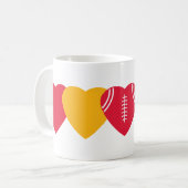 Kansas City Chiefs Football Herzdesign Kaffeetasse (Vorderseite Links)