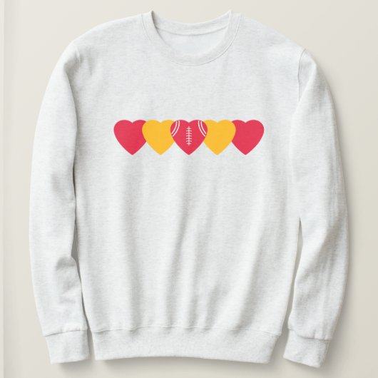 Kansas City Chiefs Heart Football Sweatshirt (Design vorne)