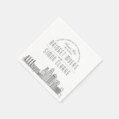 Kansas City Deko Skyline | Hochzeitsveranstaltung Serviette (Ecke)