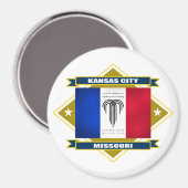 Kansas City Diamond Magnet (Vorderseite/Rückseite)