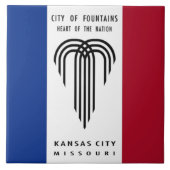 Kansas City-Flagge Fliese (Vorderseite)