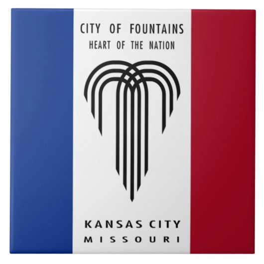 Kansas City-Flagge Fliese (Vorderseite)