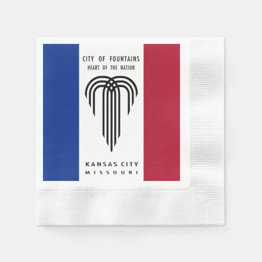 Kansas City-Flagge Serviette (Vorderseite)
