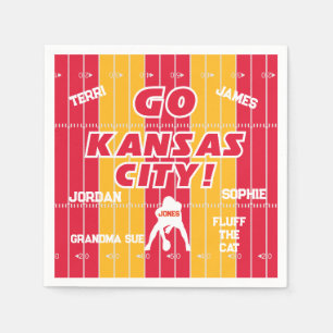Kansas City Football Family Paper Napkin Serviette