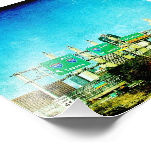 Kansas City Highway Fotodruck (Ecke)