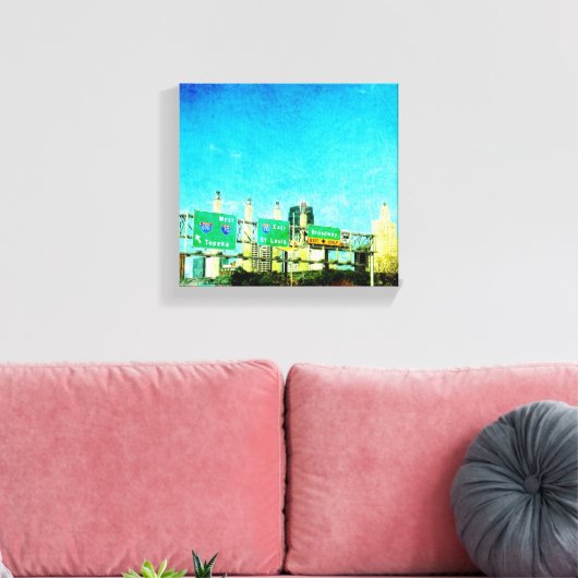 Kansas City Highway Leinwanddruck (Insitu (Wohnzimmer))