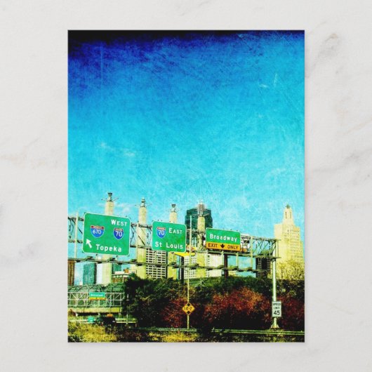 Kansas City Highway Postkarte (Vorderseite)