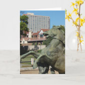 Kansas City Horse in Fountain Karte (Gelbe Blume)
