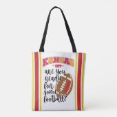 Kansas City ist für Fußball und Fußball geeignet Tasche (Rückseite)
