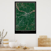 Kansas City Kansas - Missouri from Space Satellite Poster (Küche)