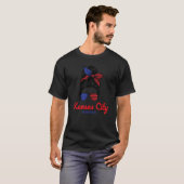 Kansas City Kansas Retro Messy Bun T-Shirt (Vorne ganz)
