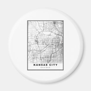 Kansas City Karte Magnet
