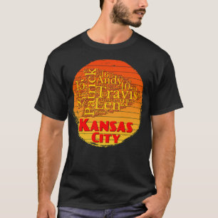 Kansas City Lover Chief Fan zu Retro Sunset T-Shirt