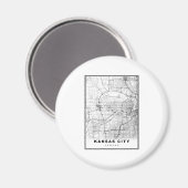 Kansas City Map Magnet (Vorderseite/Rückseite)