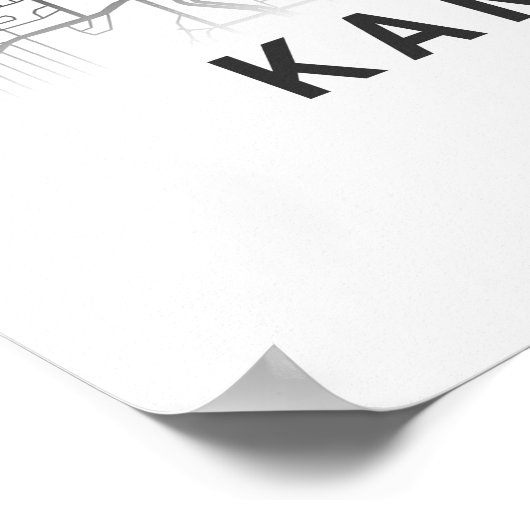 Kansas City Map Poster (Ecke)