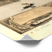 Kansas City Missouri 1869 Antike Panoramakarte Poster (Ecke)