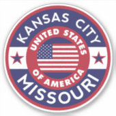 KANSAS CITY, Missouri Aufkleber (Vorderseite)