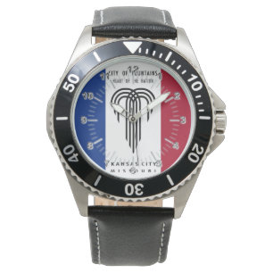 Kansas City (Missouri) City Flag Watch Armbanduhr