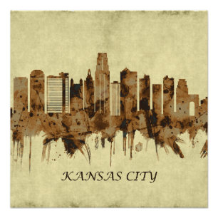 Kansas City Missouri Cityscape Poster