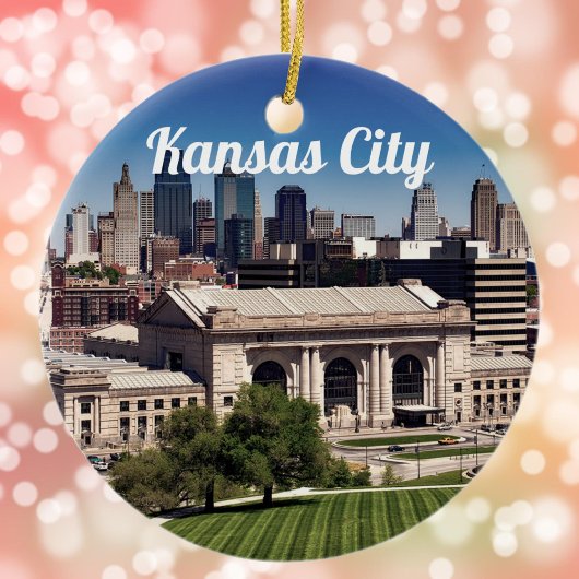 Kansas City Missouri Downtown Foto Keramik Ornament
