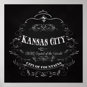 Kansas City Missouri - GRILLEN Hauptstadt der Welt Poster