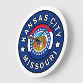 Kansas City Missouri Große Wanduhr (Winkel)