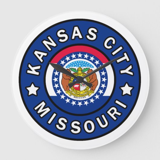 Kansas City Missouri Große Wanduhr (Vorderseite)