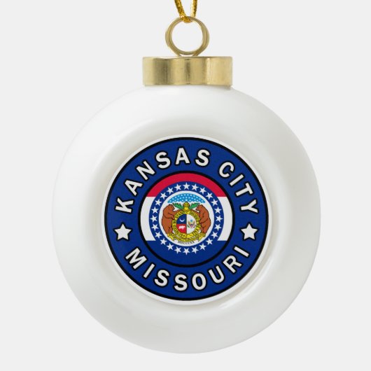 Kansas City Missouri Keramik Kugel-Ornament (Vorderseite)
