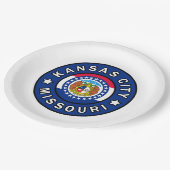 Kansas City Missouri Pappteller (Schrägansicht)