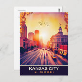 Kansas City, Missouri, Reisen Postkarte (Vorne/Hinten)