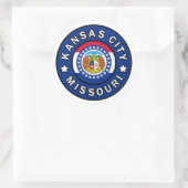 Kansas City Missouri Runder Aufkleber (Tasche)