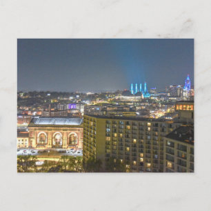 Kansas City, Missouri, Skyline bei Nacht Postkarte