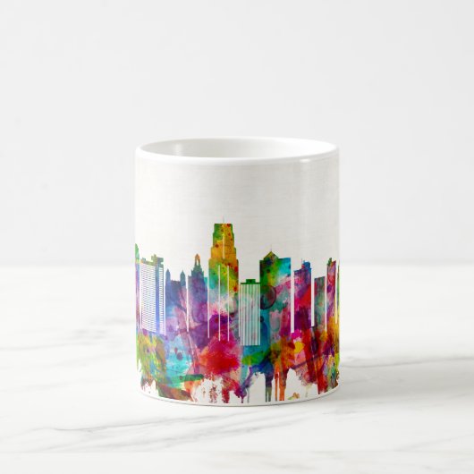Kansas City Missouri Skyline Kaffeetasse (Mittel)