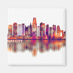 Kansas City Missouri Skyline Magnet