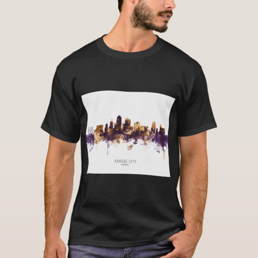 Kansas City Missouri Skyline Oversized 5 T-Shirt (Vorderseite)