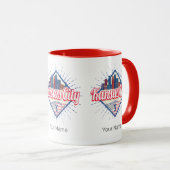 Kansas City Missouri United Staaten Skyline Vintag Tasse (VorderseiteRechts)