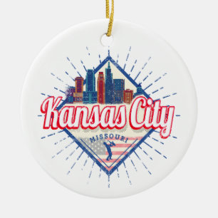 Kansas City Missouri Vereinigte Staaten Skyline Vi Keramik Ornament