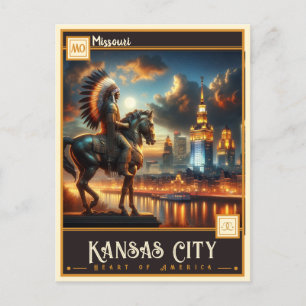 Kansas City, Missouri     Vintage Postkarte