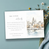 Kansas City Missouri Watercolor Wedding Details Begleitkarte