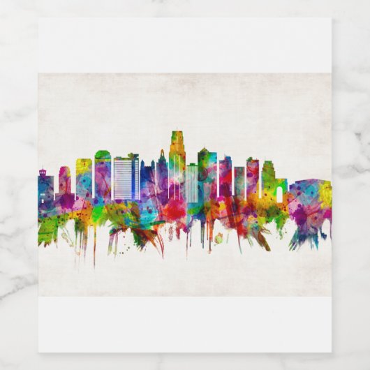 Kansas City Missouri Weinetikett (Einzelnes Label)