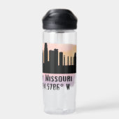 Kansas City MO City Skyline Trinkflasche (Rückseite)
