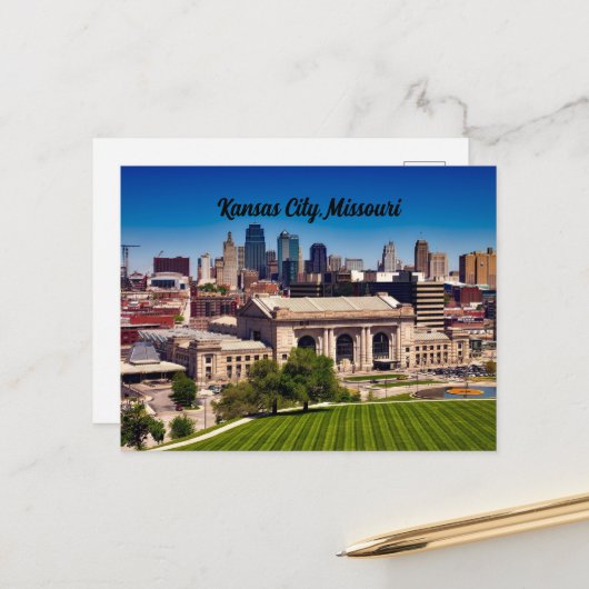 Kansas City, MO-Gewerkschaft Postkarte (Vorderseite/Rückseite Beispiel)