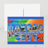 Kansas City MO Postkarte (Vorne/Hinten)