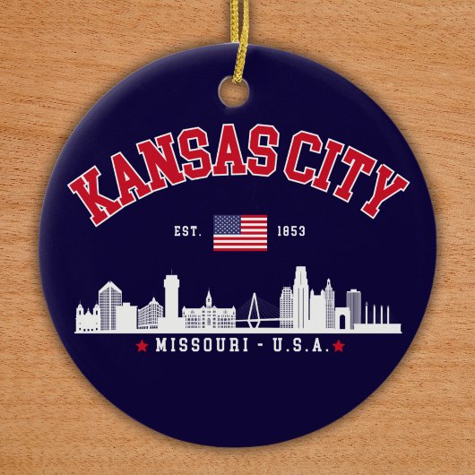 Kansas City Modern Skyline Souvenir Keramik Ornament