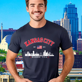 Kansas City Modern Skyline Souvenir T-Shirt