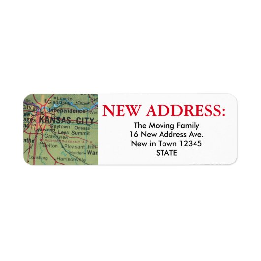 Kansas City New Address Label (Vorne)
