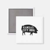 Kansas City Pig Grillen Magnet (Vorderseite/Rückseite)