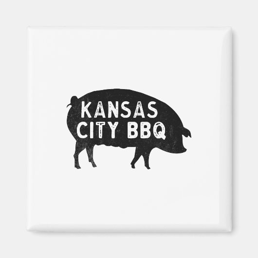 Kansas City Pig Grillen Magnet (Vorne)