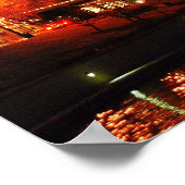 Kansas City Plaza beleuchtet unter Vollmond Poster (Ecke)