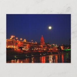 Kansas City Plaza beleuchtet unter Vollmond Postkarte
